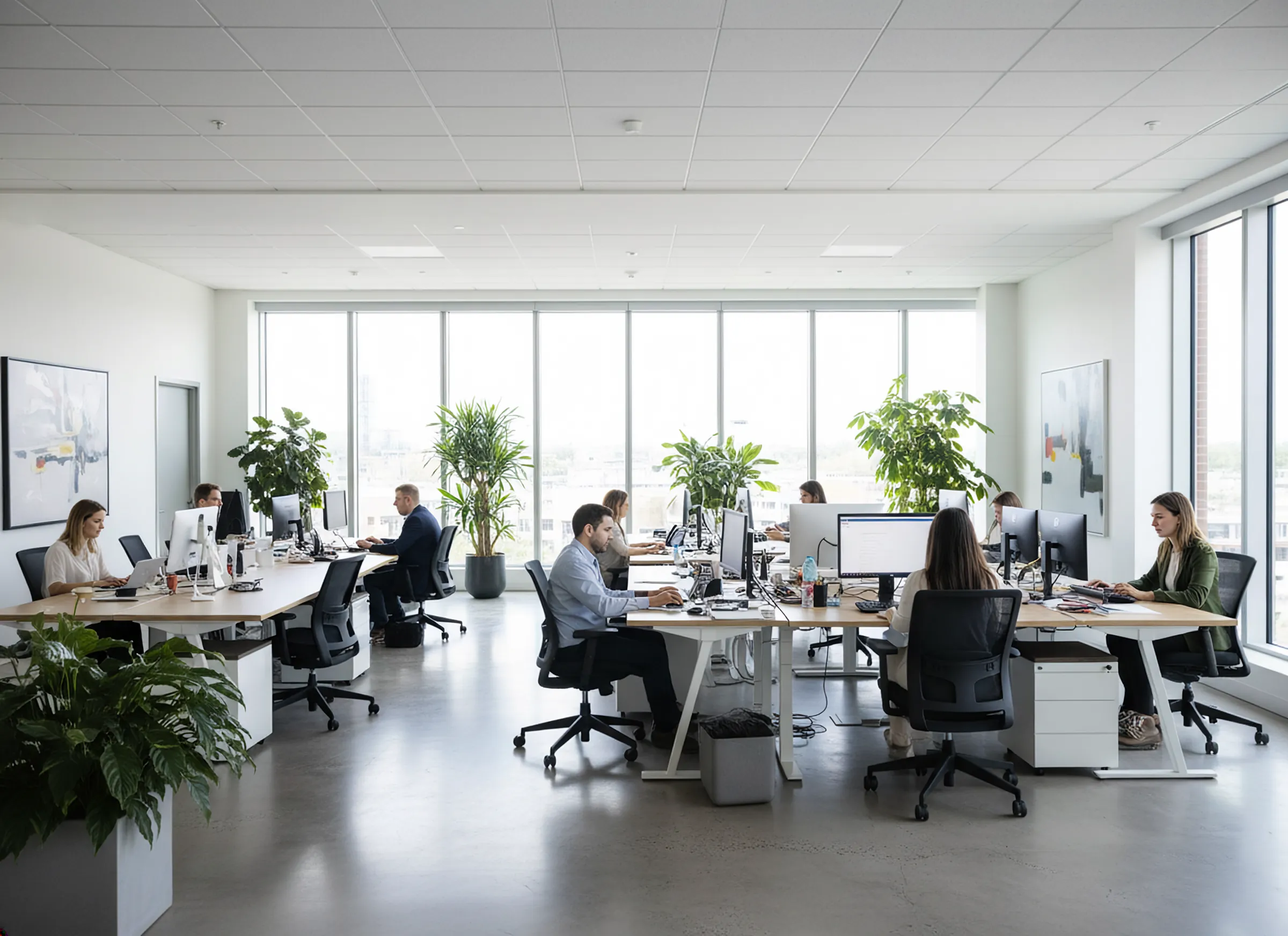 Arvicom team working together in an office